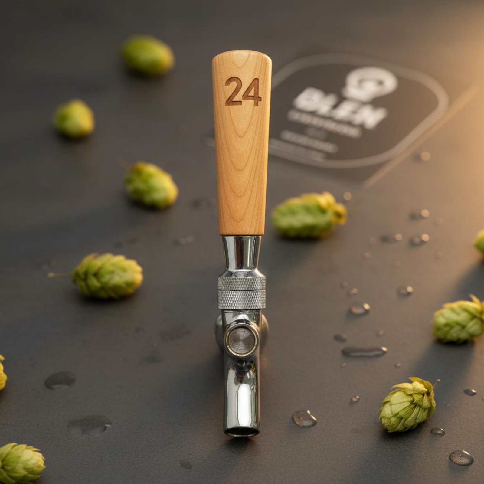 Wine In Beer - 짧은 나무 맥주 손잡이, 원목 맥주
