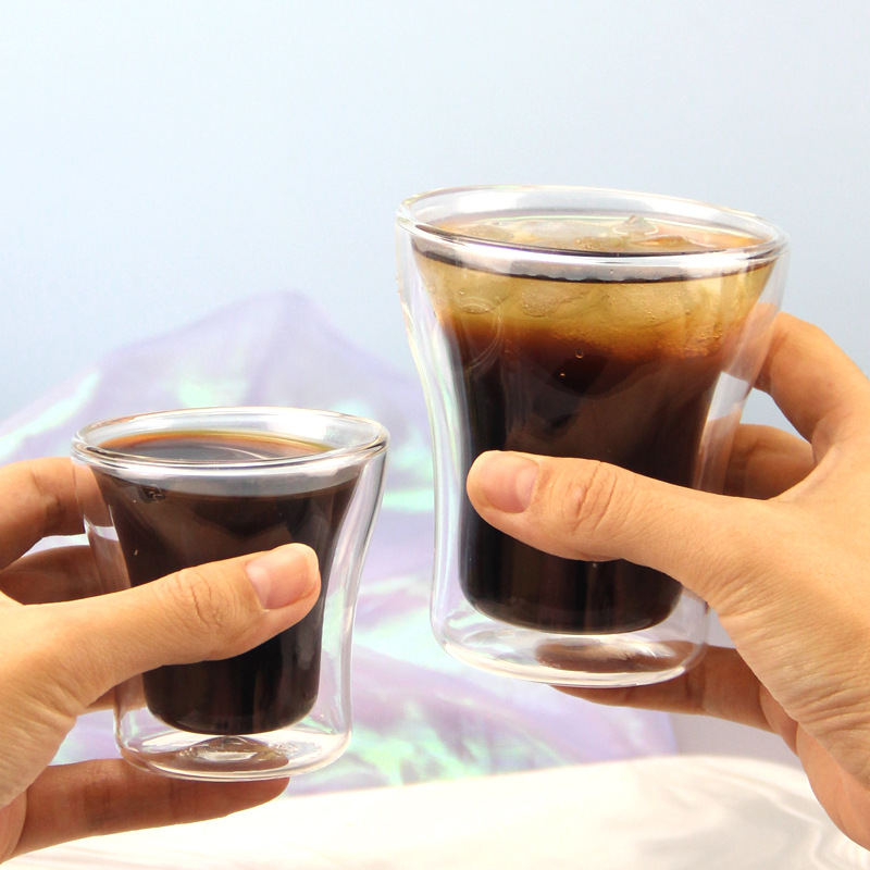 100/200/250ml 이중 벽 유리 컵 내구성 내열 - Wine Beer Coffee Drink 리뷰 및 가격