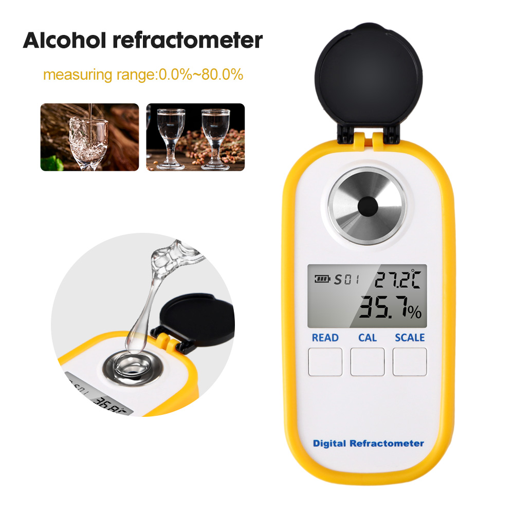 디지털 알코올 굴절계 0-80% 고정밀 LCD 디스플레 - Wine To Beer Alcohol 리뷰 및 가격