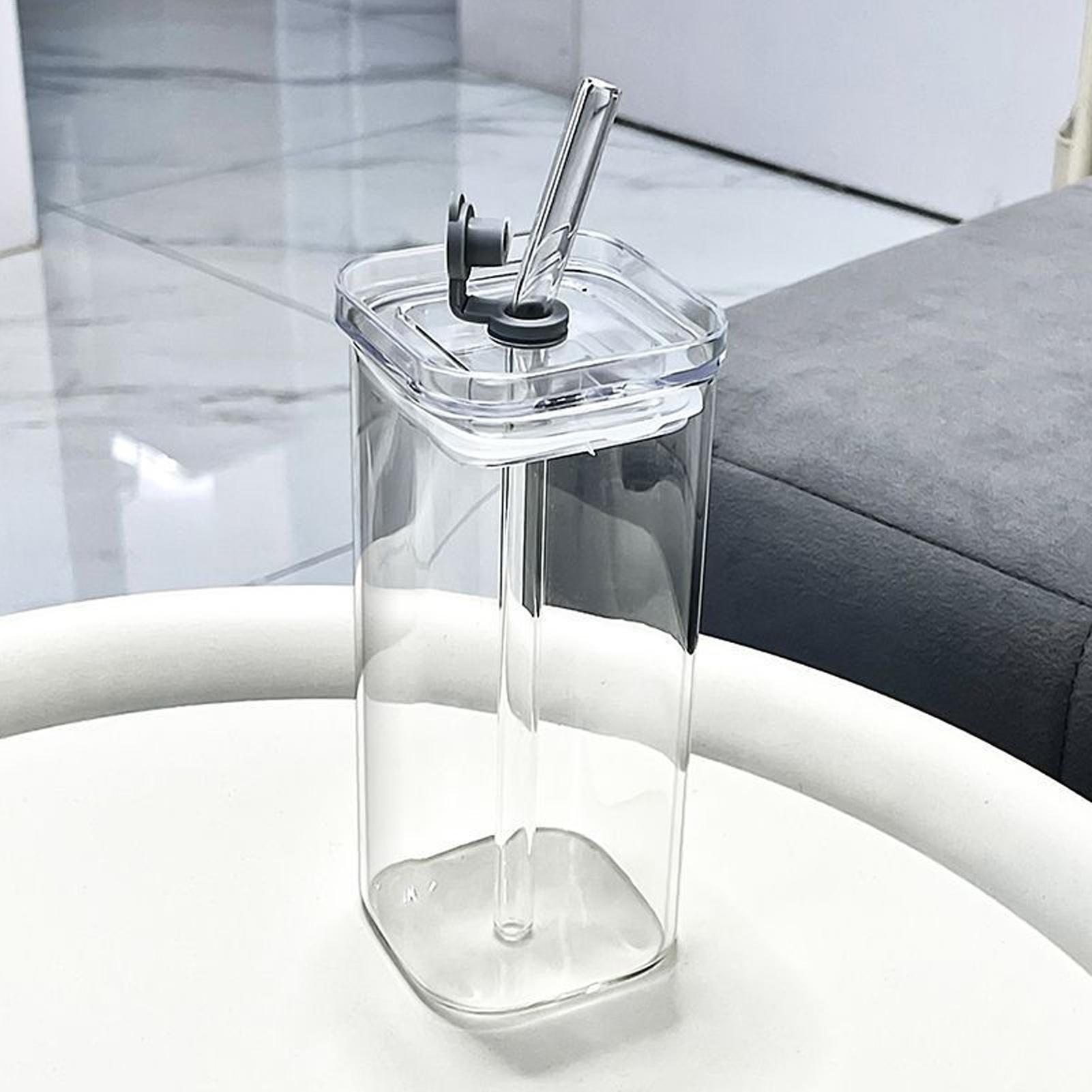 뚜껑이 있는 투명한 유리잔, 흘림 방지 사각 유리잔,  - Wine Beer Coffee Drink 리뷰 및 가격