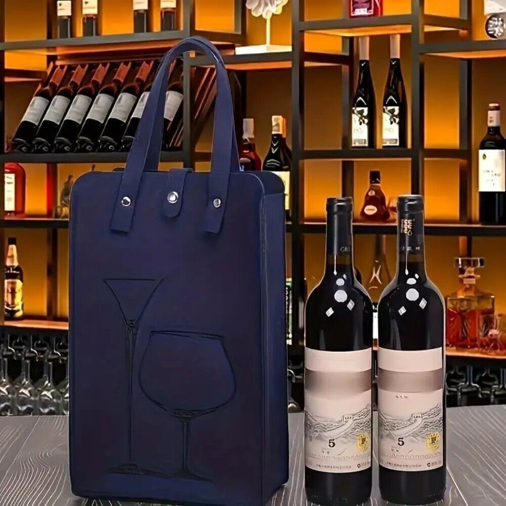 고급 펠트 레드 와인 가방, 이중 손잡이 와인 선물 보 - Wine & Beer Unlimited Spirits 리뷰 및 가격