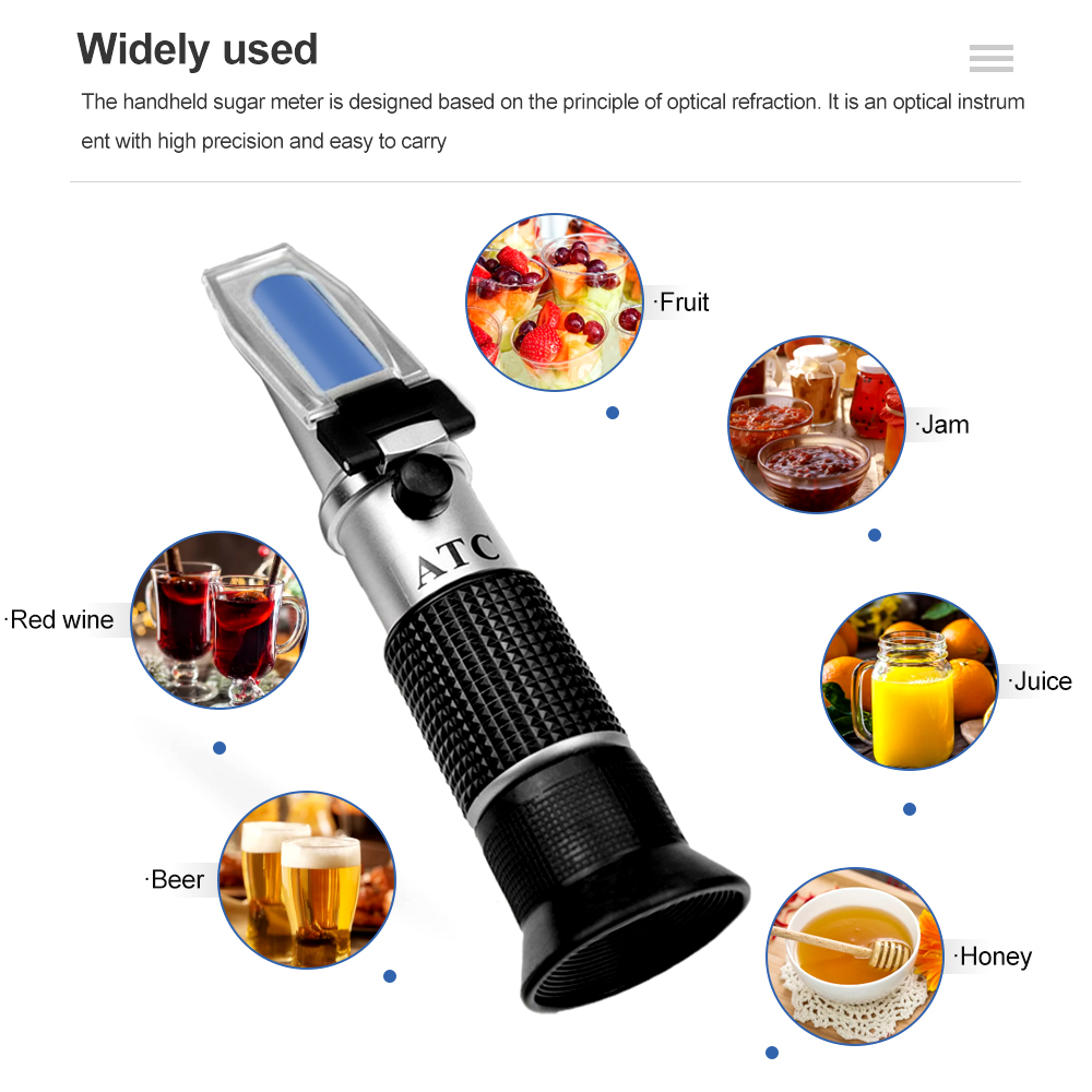 2 in 1 휴대용 알코올 Brix 굴절계 0-25%  - Wine To Beer Alcohol 리뷰 및 가격