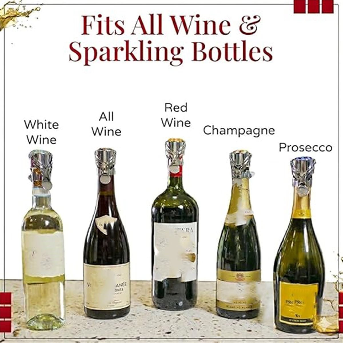 (A02R] 2개입 와인 스토퍼 & 샴페인 스토퍼, 거 - Wine & Beer Unlimited Spirits 리뷰 및 가격