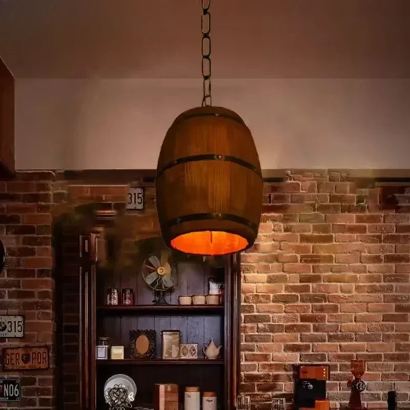 소박한 빈티지 샹들리에 나무 펜던트 조명 와인 배럴 행 - Wine & Beer Unlimited Spirits 리뷰 및 가격