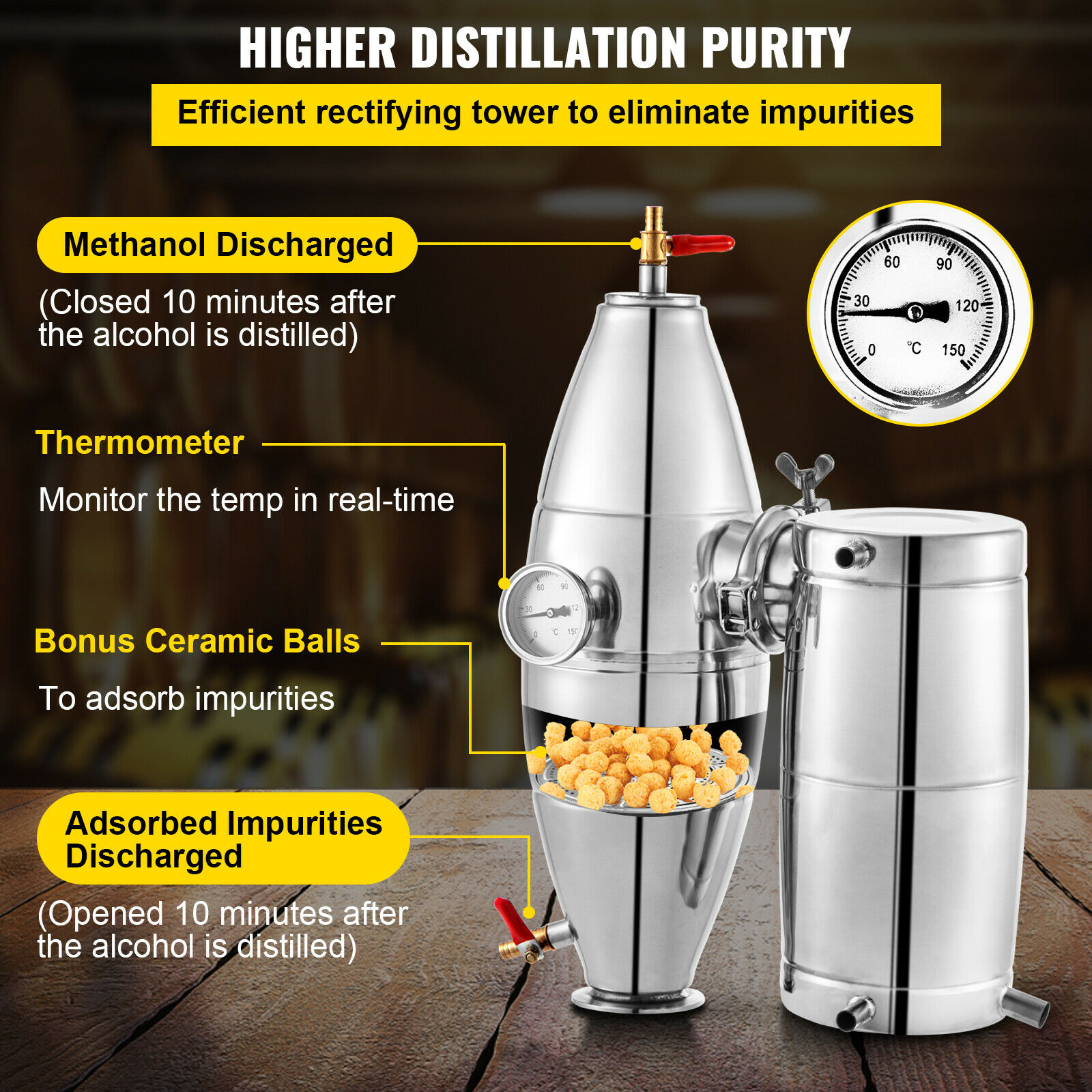 SucceBuy 20L-70L 알코올 증류기 기계 맥주 - Wine To Beer Alcohol 리뷰 및 가격